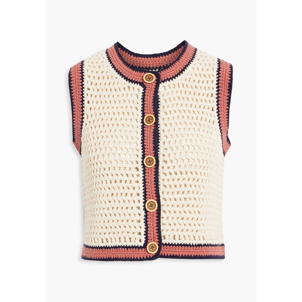 Redone 90s crochet tank vest